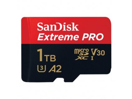 Paměťová karta Sandisk Extreme Pro microSDXC 1 TB 170 MB/s A2 C10 V30 UHS-I U3, adaptér  Nevíte kde uplatnit Sodexo, Pluxee, Edenred, Benefity klikni