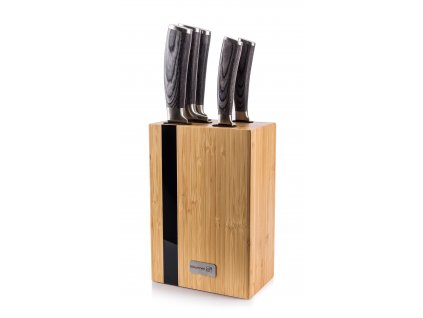 Sada nožů G21 Gourmet Rustic 5 ks + bambusový blok  Nevíte kde uplatnit Sodexo, Pluxee, Edenred, Benefity klikni