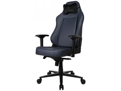 AROZZI herní židle PRIMO Full Premium Leather Ocean/ 100% přírodní italská kůže/ tmavě šedomodrá  Nevíte kde uplatnit Sodexo, Pluxee, Edenred, Benefity klikni