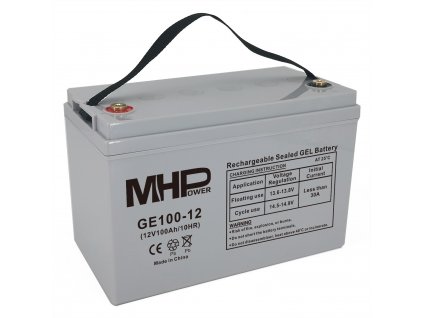 Baterie MHPower GE100-12 GEL, 12V/100Ah, T3-M8, Deep Cycle  Nevíte kde uplatnit Sodexo, Pluxee, Edenred, Benefity klikni