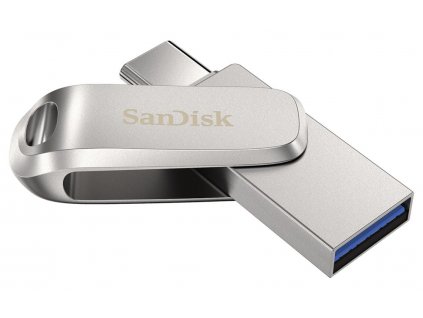 SanDisk Ultra Dual Drive Luxe USB-C 32GB / USB 3.0 Typ-C / USB 3.0 Typ-A / stříbrný  Nevíte kde uplatnit Sodexo, Pluxee, Edenred, Benefity klikni