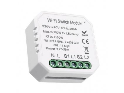 IMMAX NEO LITE SMART kontroler V3 2-tlačítkový Wi-Fi, TUYA  Nevíte kde uplatnit Sodexo, Pluxee, Edenred, Benefity klikni