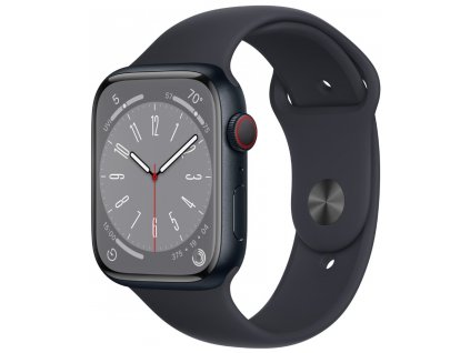 Apple Watch Series 8 GPS + Cellular 45mm Midnight Aluminium Case with Midnight Sport Band - Regular  Nevíte kde uplatnit Sodexo, Pluxee, Edenred, Benefity klikni