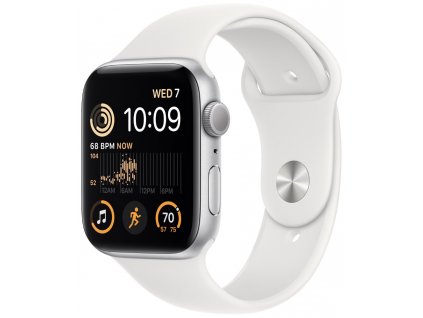 Apple Watch SE GPS 44mm Silver Aluminium Case with White Sport Band - Regular  Nevíte kde uplatnit Sodexo, Pluxee, Edenred, Benefity klikni