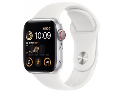 Apple Watch SE GPS + Cellular 40mm Silver Aluminium Case with White Sport Band - Regular  Nevíte kde uplatnit Sodexo, Pluxee, Edenred, Benefity klikni