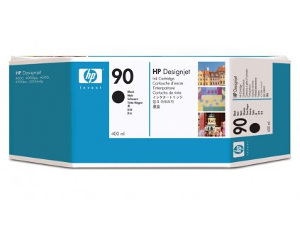 HP 90 Černá inkoustová kazeta DesignJet, 400 ml  Nevíte kde uplatnit Sodexo, Pluxee, Edenred, Benefity klikni