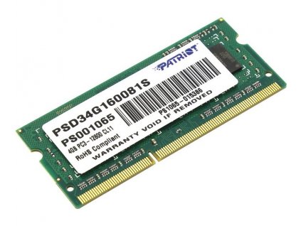 PATRIOT Signature 4GB DDR3 1600MHz/ SO-DIMM / CL11 / PC3-12800  Nevíte kde uplatnit Sodexo, Pluxee, Edenred, Benefity klikni