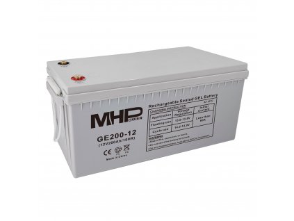 Baterie MHPower GE200-12 GEL, 12V/200Ah, T3-M8, Deep Cycle  Nevíte kde uplatnit Sodexo, Pluxee, Edenred, Benefity klikni