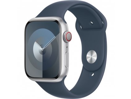 Apple Watch Series 9 Cellular 45mm Stříbrný hliník s bouřkově modrým sportovním řemínkem M/L  Nevíte kde uplatnit Sodexo, Pluxee, Edenred, Benefity klikni