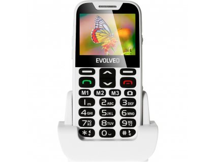 EVOLVEO EasyPhone XD s nabíjecím stojánkem bílý  Nevíte kde uplatnit Sodexo, Pluxee, Edenred, Benefity klikni