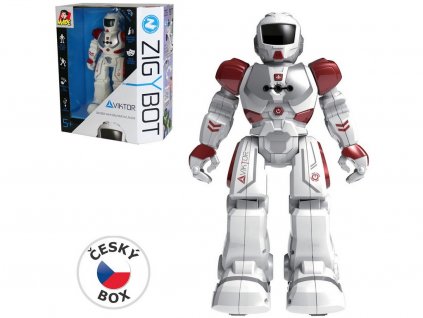 Robot MaDe Zigybot Viktor 27 cm, 21 funkcí, červený  Nevíte kde uplatnit Sodexo, Pluxee, Edenred, Benefity klikni