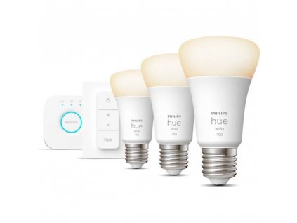 Philips HUE 3ks Bluetooth LED žárovka + Philips HUE Bridge + Philips HUE ovladač  Nevíte kde uplatnit Sodexo, Pluxee, Edenred, Benefity klikni