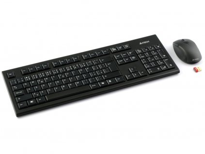 A4TECH bezdrátový set klávesnice s myší 7100N, USB, (myš Vtrack) CZ  Nevíte kde uplatnit Sodexo, Pluxee, Edenred, Benefity klikni