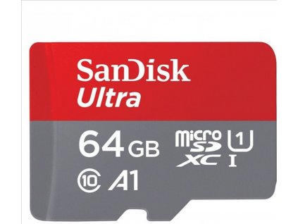 SanDisk Ultra microSDHC 64GB 140 MB/s UHS-I U1 Class 10 + Adaptér  Nevíte kde uplatnit Sodexo, Pluxee, Edenred, Benefity klikni