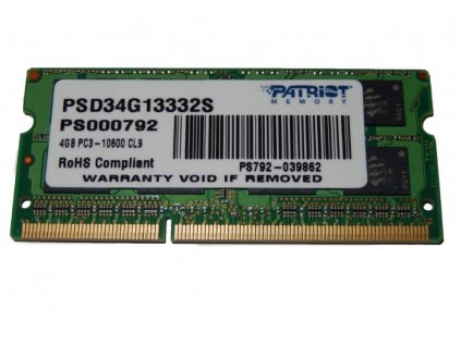 Patriot Signature DDR3 4GB 1333MHz 2R SODIMM  Nevíte kde uplatnit Sodexo, Pluxee, Edenred, Benefity klikni