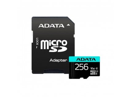 ADATA Premier Pro microSDXC 256GB Class 10 UHS-I U3 100/80MB/s + SD adaptér  Nevíte kde uplatnit Sodexo, Pluxee, Edenred, Benefity klikni