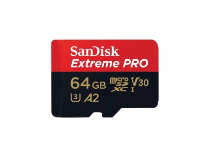 SanDisk Extreme PRO microSDXC 64GB 200MB/s UHS-I U3 Class 10 + Adaptér  Nevíte kde uplatnit Sodexo, Pluxee, Edenred, Benefity klikni