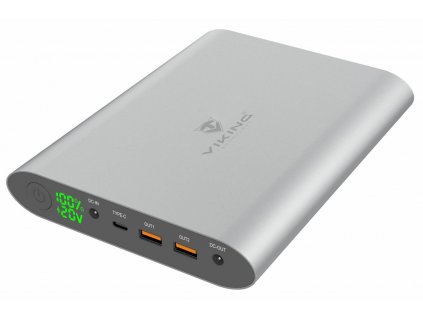 Viking notebooková power banka Smartech II Quick Charge 3.0 40000mAh, šedá  Nevíte kde uplatnit Sodexo, Pluxee, Edenred, Benefity klikni