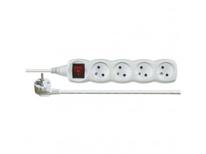 EMOS Prodlužovací kabel s vypínačem 4 zásuvky 3m, bílý  Nevíte kde uplatnit Sodexo, Pluxee, Edenred, Benefity klikni