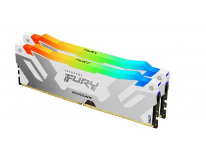 Kingston Fury Renegade RGB White DIMM DDR5 32GB 7200MHz, XMP, bílá (Kit 2x 16GB)  Nevíte kde uplatnit Sodexo, Pluxee, Edenred, Benefity klikni