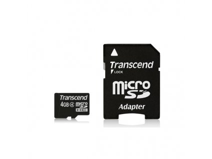 Transcend microSDHC 4GB Class4 + adaptér  Nevíte kde uplatnit Sodexo, Pluxee, Edenred, Benefity klikni