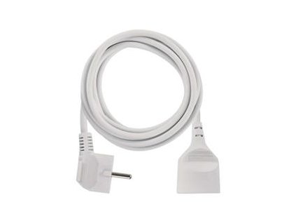 Prodlužovací kabel 3 m / 1 zásuvka / bílý / PVC / 1,5 mm2  Nevíte kde uplatnit Sodexo, Pluxee, Edenred, Benefity klikni