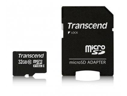 Transcend microSDHC 32GB Class10 (Premium 200x) + adaptér  Nevíte kde uplatnit Sodexo, Pluxee, Edenred, Benefity klikni