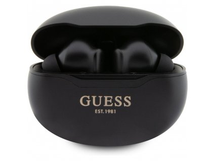 Guess True Wireless Metalic Finish bezdrátová sluchátka černá  Nevíte kde uplatnit Sodexo, Pluxee, Edenred, Benefity klikni