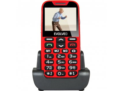 EVOLVEO EasyPhone XD s nabíjecím stojánkem červený  Nevíte kde uplatnit Sodexo, Pluxee, Edenred, Benefity klikni
