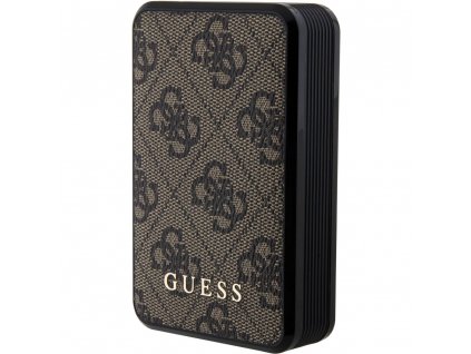 Guess PU 4G Leather Powerbanka 10000 mAh hnědá  Nevíte kde uplatnit Sodexo, Pluxee, Edenred, Benefity klikni