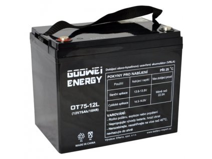 GOOWEI ENERGY Pb záložní akumulátor VRLA GEL 12V/75Ah (OTL75-12)  Nevíte kde uplatnit Sodexo, Pluxee, Edenred, Benefity klikni