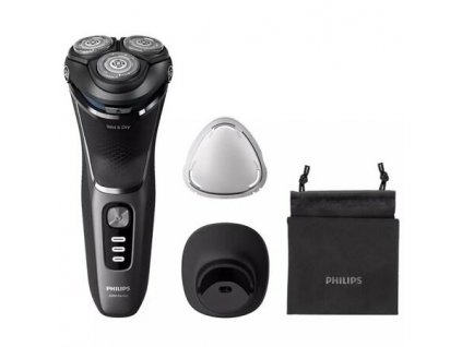 Philips Series 3000 S3343/13 zastřihovač vousů, samoostřicí břity PowerCut, suché a mokré holení, černý