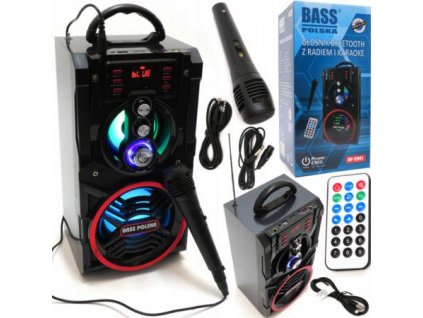 BASS Bluetooth reproduktor s rádiem a funkcí karaoke BP 5941