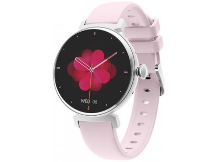 Wotchi AMOLED Smartwatch DM70 – Silver - Pink