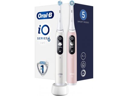 Oral-B iO Series 6 Duo Pack White/Pink Sand  Nevíte kde uplatnit Sodexo, Pluxee, Edenred, Benefity klikni