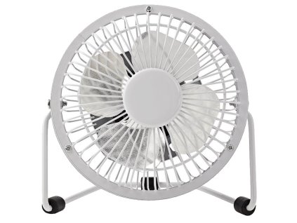 NEDIS mini ventilátor/ průměr 10 cm/ výkon 3 W/ napájení přes USB/ kabel 1 m/ kovový/ bílý  Nevíte kde uplatnit Sodexo, Pluxee, Edenred, Benefity klikni