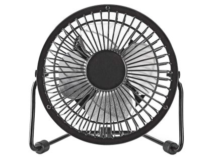 NEDIS mini ventilátor/ průměr 10 cm/ výkon 3 W/ napájení přes USB/ kabel 1 m/ kovový/ černý  Nevíte kde uplatnit Sodexo, Pluxee, Edenred, Benefity klikni