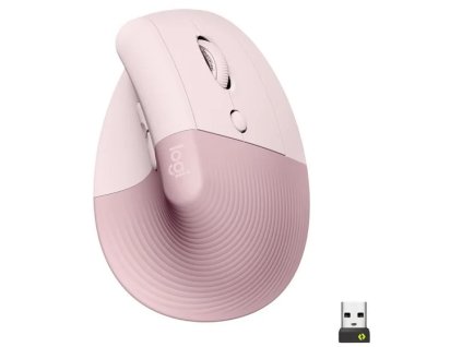 logitech lift vertical ergonomic mouse dark rose ien433862