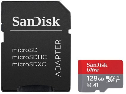 sandisk microsdxc ultra 128gb uhs i u1 a1 class 10 adapter ien525229