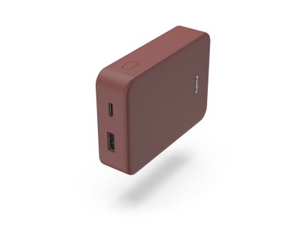 hama colour 10 powerbanka 10000 mah 3 a vystup usb c usb a cervena ien524269