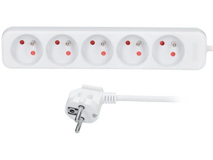 solight prodluzovaci privod 5 zasuvek bily 2m ien473415
