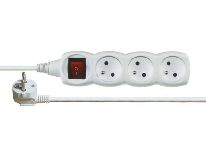 prodluzovaci kabel s vypinacem 3 zasuvky 7m bily ien295918