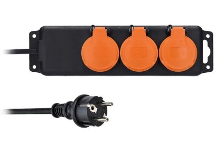 solight prodluzovaci privod ip44 3 zasuvky gumovy kabel venkovni 5m ien473358