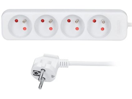 solight prodluzovaci privod 4 zasuvky bily 1 5m ien473401