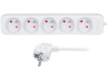 solight prodluzovaci privod 5 zasuvek bily 1 5m ien473414
