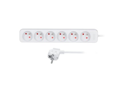 solight prodluzovaci privod 6 zasuvek bily 2m ien473426