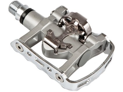 pedály SPD jednostranné SHIMANO PD-M324 s kufry SM-SH56 v krabičce (Barva stříbrná, Velikost SPD)