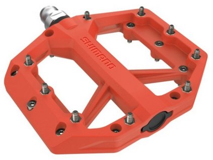 pedály SHIMANO PD-GR400 Flat červené BMX, DH, slalom, v krabičce (Barva červená, Velikost AL)