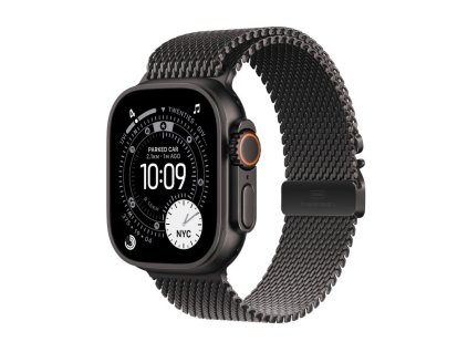 apple watch ultra 3 gps cellular 49mm black titanium case with black titanium milanese loop large ien563067