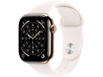 apple watch series 11 gps cellular 42mm gold titanium blush band s m ien563013